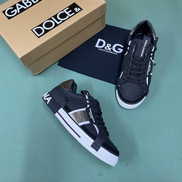 dolce gabbana ayakkabi sneakers  erkek siyah beyaz bronz