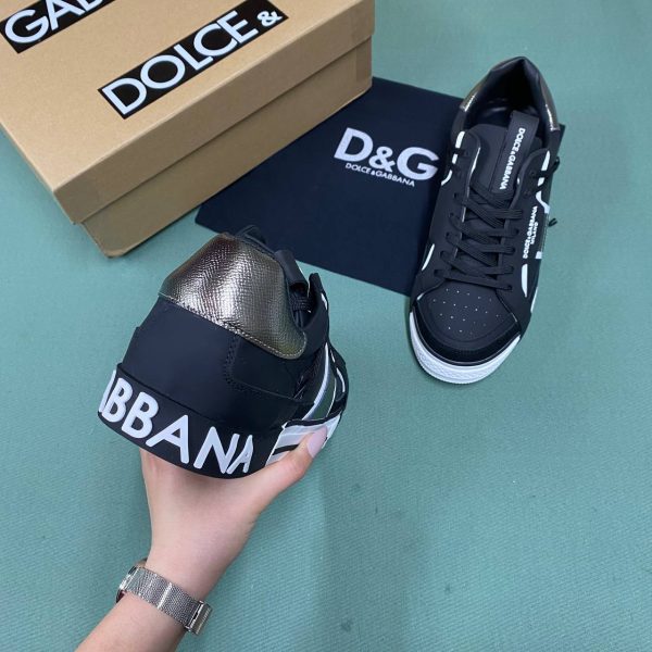 dolce gabbana ayakkabi sneakers  erkek siyah beyaz bronz