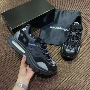 dsquared ayakkabi erkek sneakers siyah gri