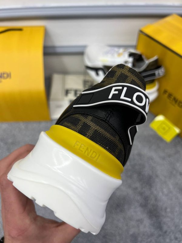 fendi ayakkabi sneakers erkek beyaz logosu kahve detayli