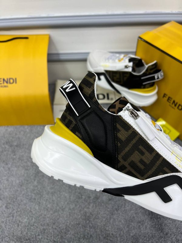 fendi ayakkabi sneakers erkek beyaz logosu kahve detayli