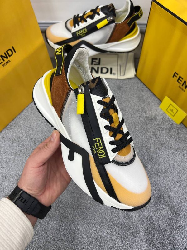 fendi ayakkabi sneakers erkek beyaz sari kahve yeni sezon