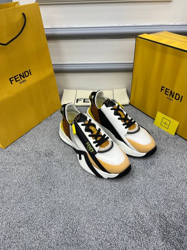 fendi ayakkabi sneakers erkek beyaz sari kahve yeni sezon
