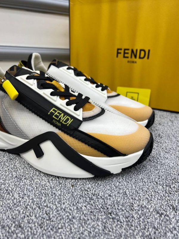 fendi ayakkabi sneakers erkek beyaz sari kahve yeni sezon