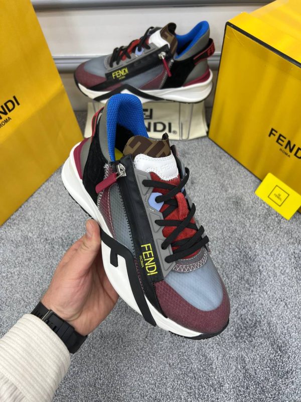 fendi ayakkabi sneakers erkek bordo gri cok renkli yeni sezon