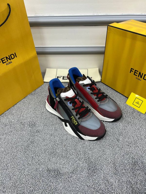 fendi ayakkabi sneakers erkek bordo gri cok renkli yeni sezon