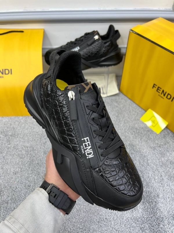 fendi ayakkabi sneakers erkek siyah crocodile