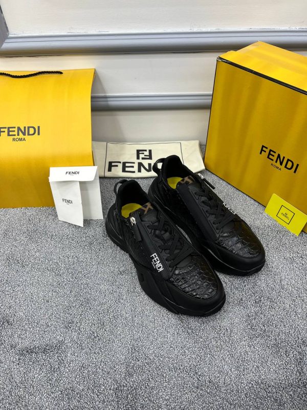 fendi ayakkabi sneakers erkek siyah crocodile