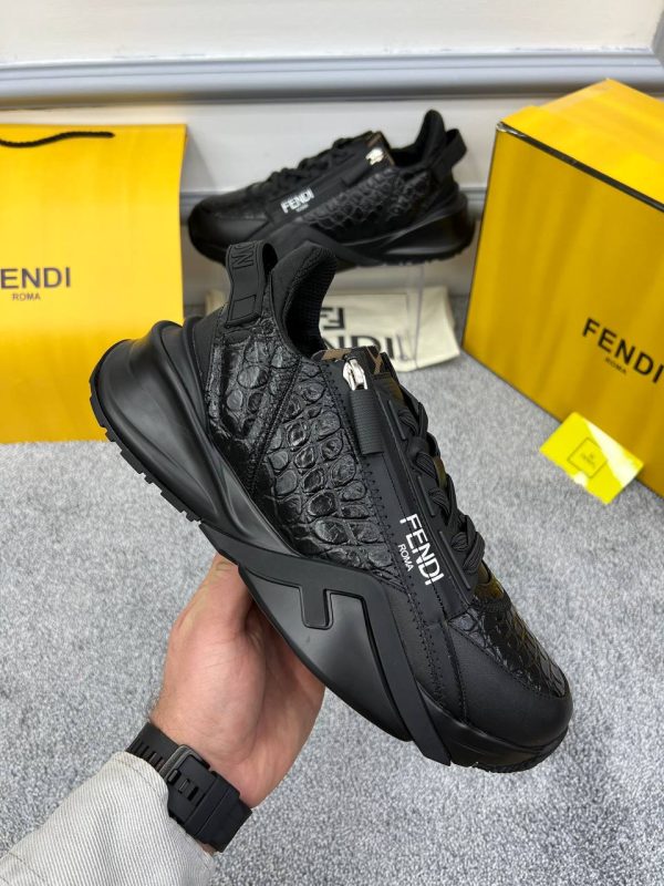 fendi ayakkabi sneakers erkek siyah crocodile