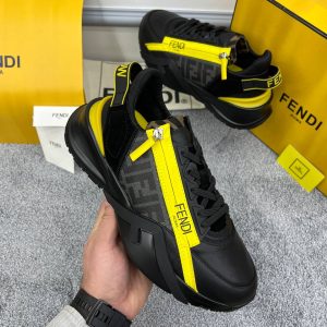 fendi ayakkabi sneakers erkek siyah logosu gri detayli yeni sezon
