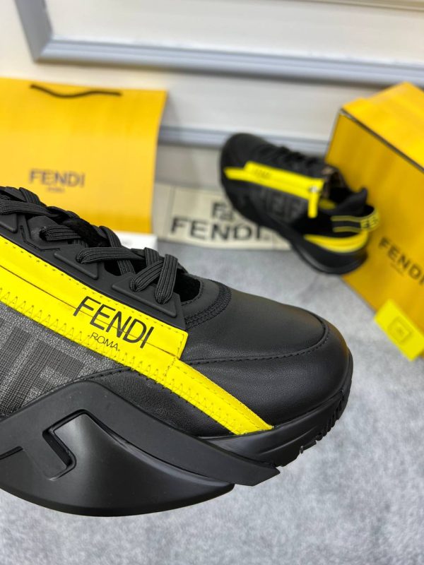 fendi ayakkabi sneakers erkek siyah logosu gri detayli yeni sezon