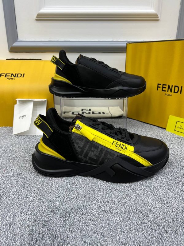 fendi ayakkabi sneakers erkek siyah logosu gri detayli yeni sezon