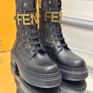 fendi bot siyah monogram kahve classic