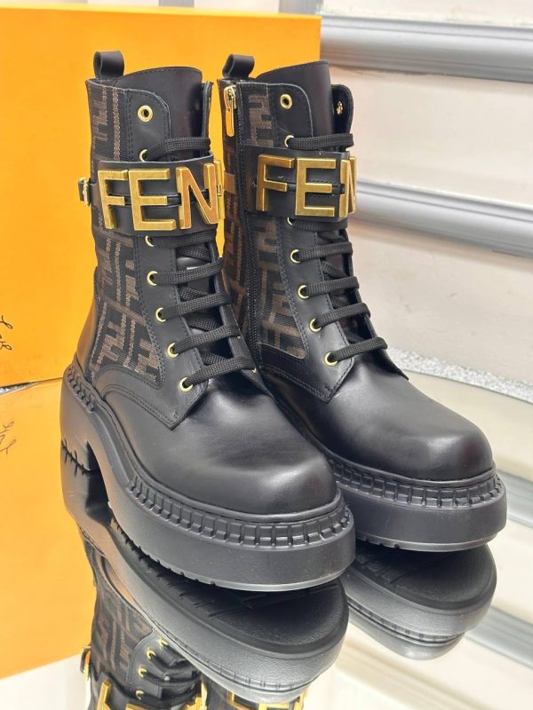 fendi bot siyah monogram kahve classic