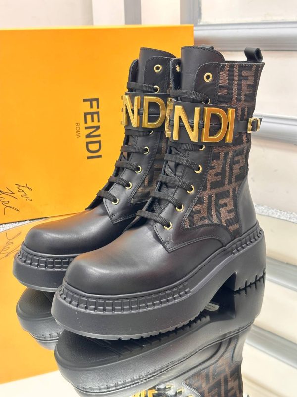 fendi bot siyah monogram kahve classic