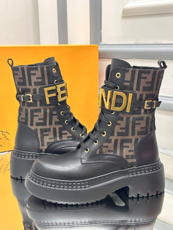 fendi bot siyah monogram kahve classic