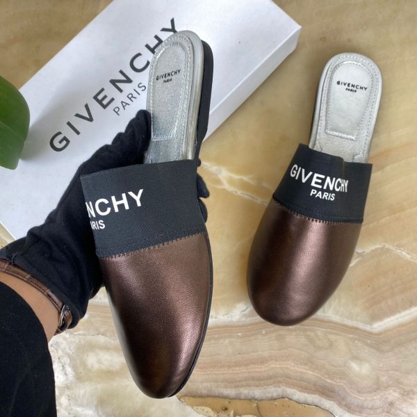 givenchy terlik bronz hakiki deri