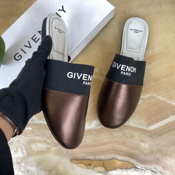 givenchy terlik bronz hakiki deri