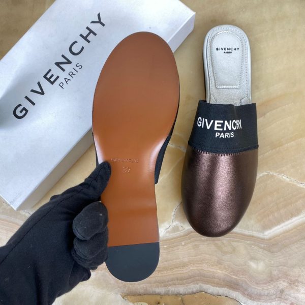 givenchy terlik bronz hakiki deri