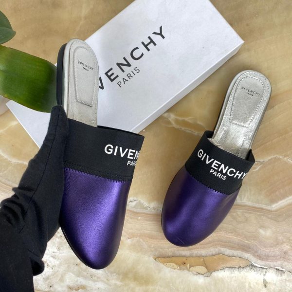 givenchy terlik mor hakiki deri