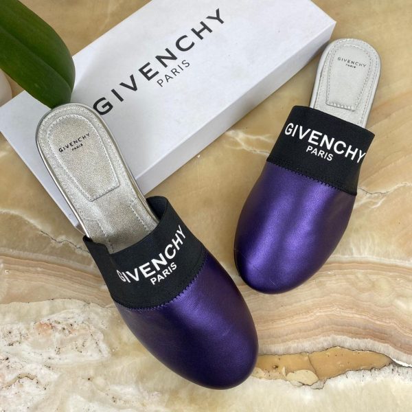 givenchy terlik mor hakiki deri