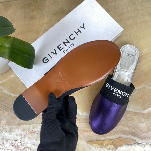 givenchy terlik mor hakiki deri