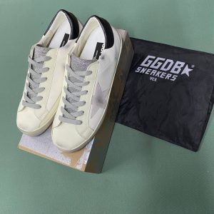 golden goose ayakkabi sneakers ayakkabi erkek beyaz siyah simli