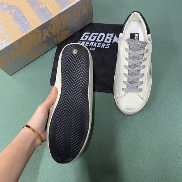golden goose ayakkabi sneakers ayakkabi erkek beyaz siyah simli