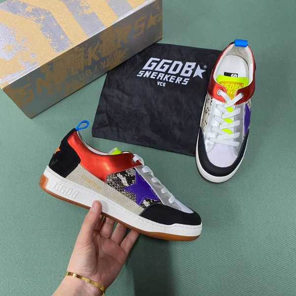 golden goose ayakkabi sneakers ayakkabi kadin cok renkli kirmizi siyah yesil mor