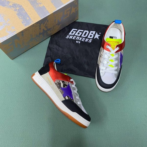 golden goose ayakkabi sneakers ayakkabi kadin cok renkli kirmizi siyah yesil mor