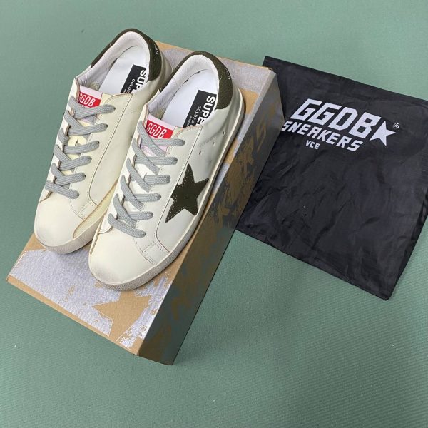 golden goose ayakkabi sneakers kadin beyaz haki yesil
