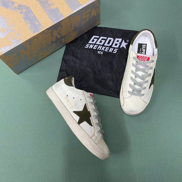 golden goose ayakkabi sneakers kadin beyaz haki yesil