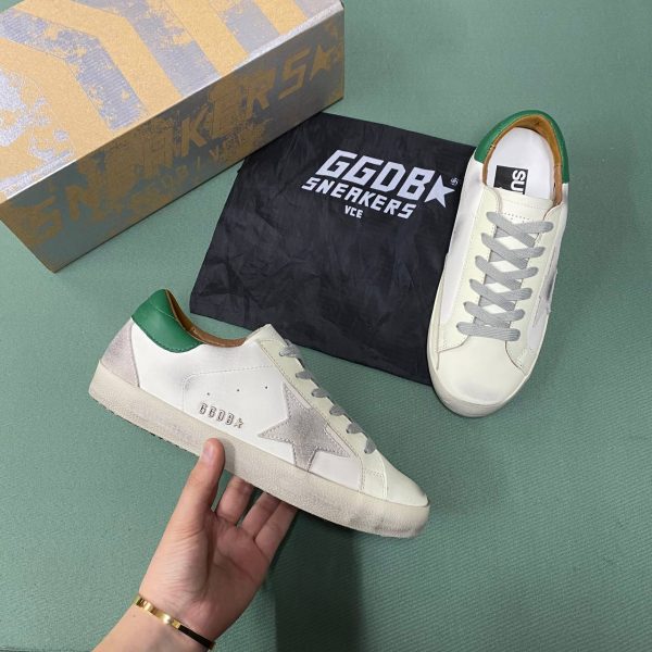 golden goose ayakkabi sneakers kadin beyaz yesil