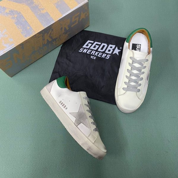 golden goose ayakkabi sneakers kadin beyaz yesil