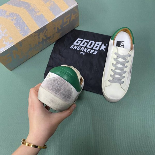 golden goose ayakkabi sneakers kadin beyaz yesil