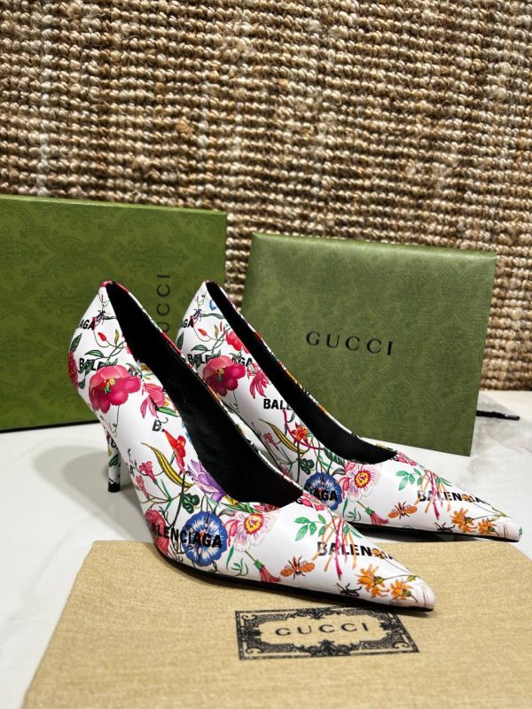 gucci ayakkabi balenciaga and guccihorsebit topuklu cicek desen 7cm