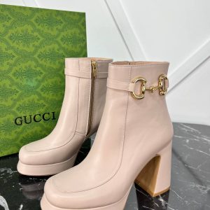 gucci ayakkabi bot nude horsebit platform 9cm