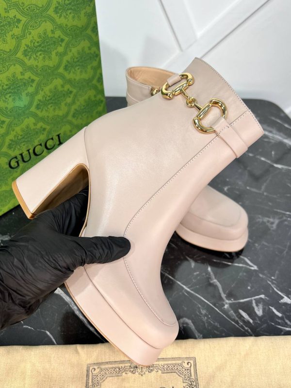 gucci ayakkabi bot nude horsebit platform 9cm