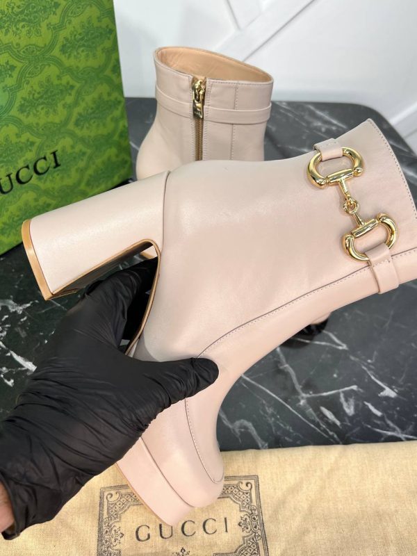 gucci ayakkabi bot nude horsebit platform 9cm