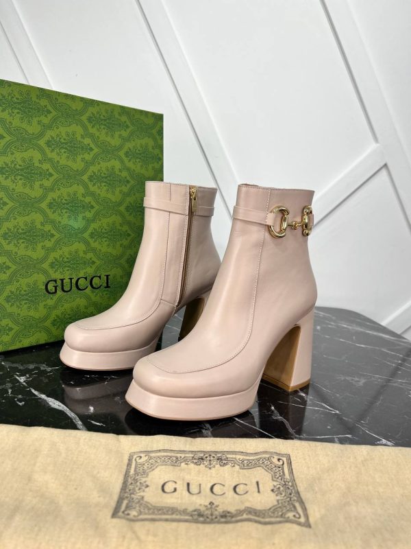 gucci ayakkabi bot nude horsebit platform 9cm