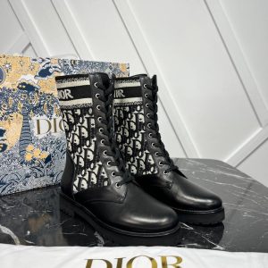 gucci ayakkabi bot siyah triko deri dior nakisli