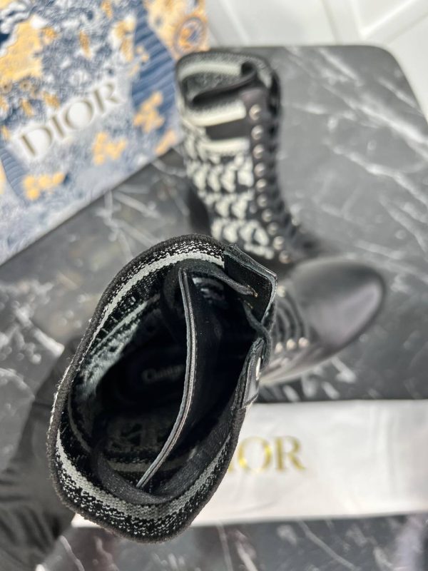 gucci ayakkabi bot siyah triko deri dior nakisli