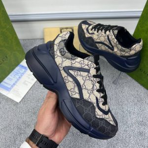 gucci ayakkabi kadin rhyton gg classic lacivert