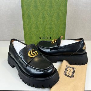 gucci ayakkabi loafer kadin oxford makosen siyah