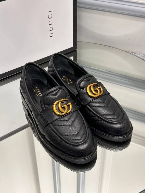 gucci ayakkabi loafer siyah logo detayli classic