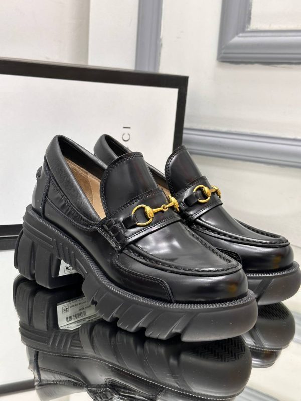 gucci ayakkabi loafer siyah yuksek taban