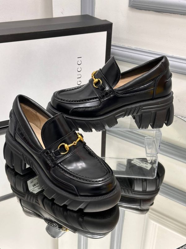 gucci ayakkabi loafer siyah yuksek taban