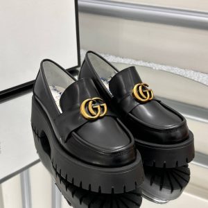 gucci ayakkabi loafer siyah yuksek taban