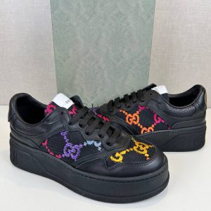 gucci ayakkabi sneakers kadin siyah rengarenk logo