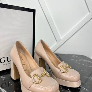 gucci ayakkabi topuklu nude horsebit pumps 9cm